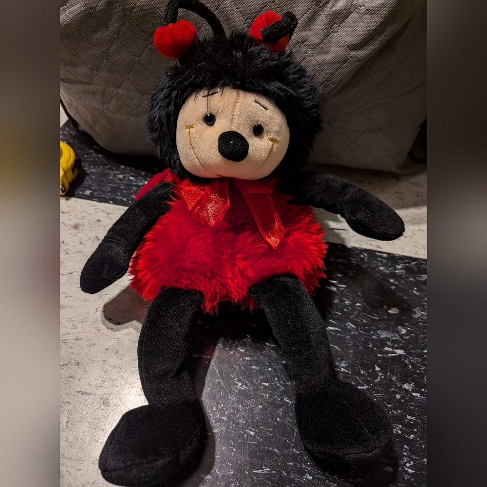 Vintage Chrisha Playful Plush Ladybug Hand Puppet